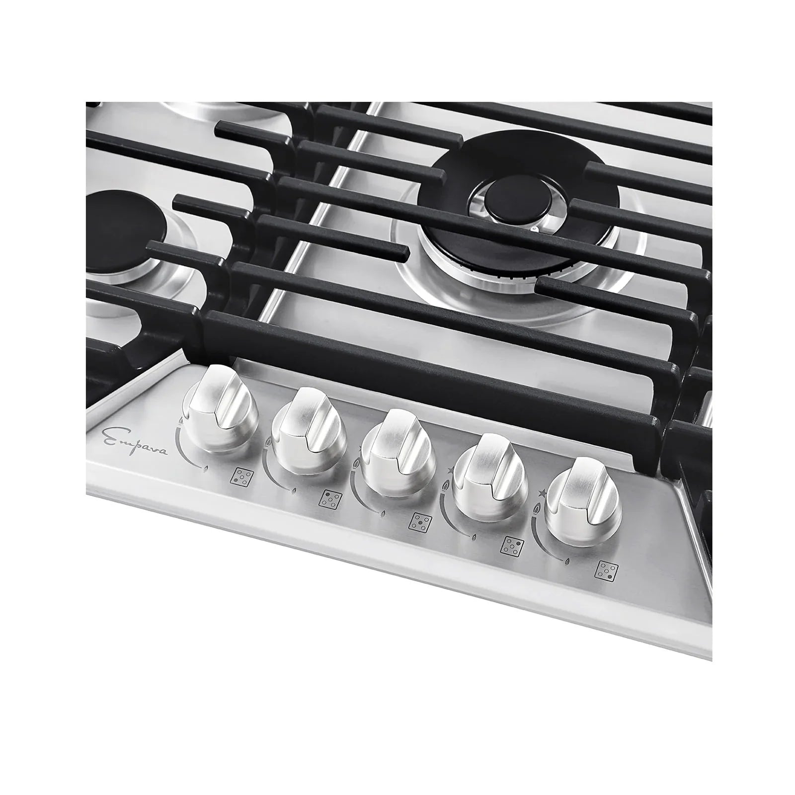 Empava 36-Inch Built-In Gas Cooktop with 5 Italy SABAF Burners - NG/LP Convertible Stainless Steel Stove for Professional Home Cooking & Entertaining