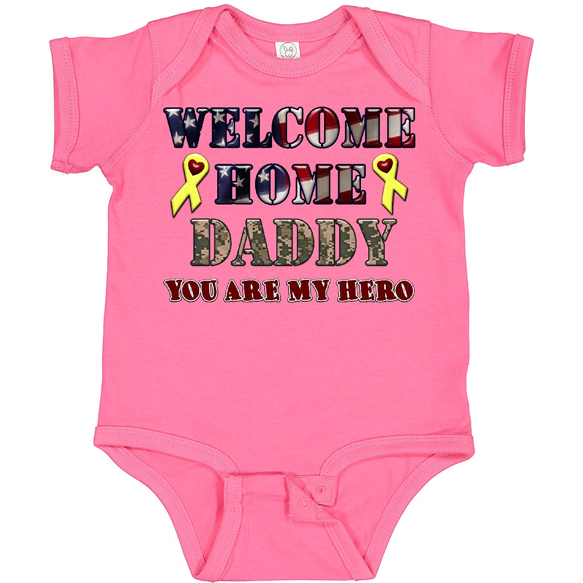 Inktastic Welcome Home Daddy Baby Bodysuit - Cute Newborn Onesie for Father's Day, Homecoming & Military Reunion - Soft Cotton Infant Bodysuit for Boys & Girls - Perfect Gift for New Dads & Special Occasions