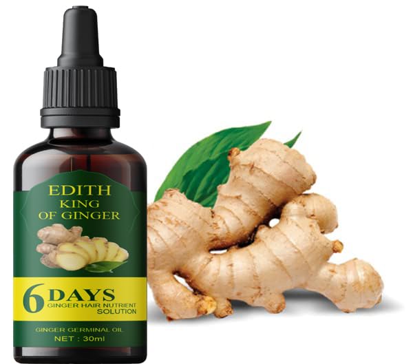Edith Naturals 100% Pure Natural Ginger Hair Oil for Hair Growth, Scalp Health & Hair Loss Prevention | Stimulates Hair Regrowth & Strengthens Hair Follicles | Perfect for Daily Hair Care Routine & Scalp Massage