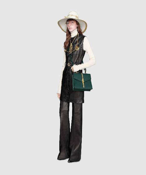 Gucci Sylvie 1969 Small Top Handle Bag in Green - Luxury Leather Crossbody Purse for Women, Perfect for Work, Date Night & Special Occasions