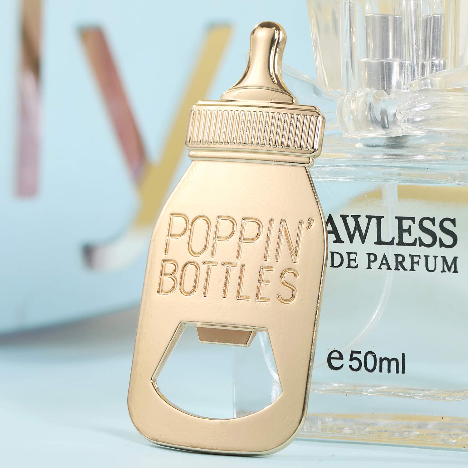 48 Pcs Royal Blue Prince Baby Shower Favors for Boys - Elegant Bottle Openers, Party Souvenirs & Goodie Bag Supplies by PARTYGOGO | Perfect for Baby Shower Decorations, Guest Gifts & Themed Celebrations