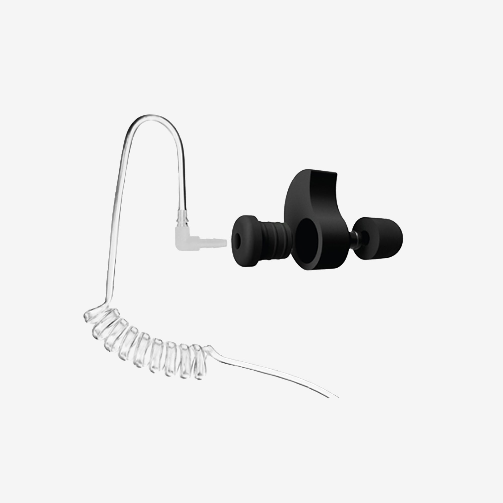 Decibullz Custom Molded Noise Reduction Radio Headset Adapter - RDO PACK BLK for Shooting Range, Hunting & Tactical Communication