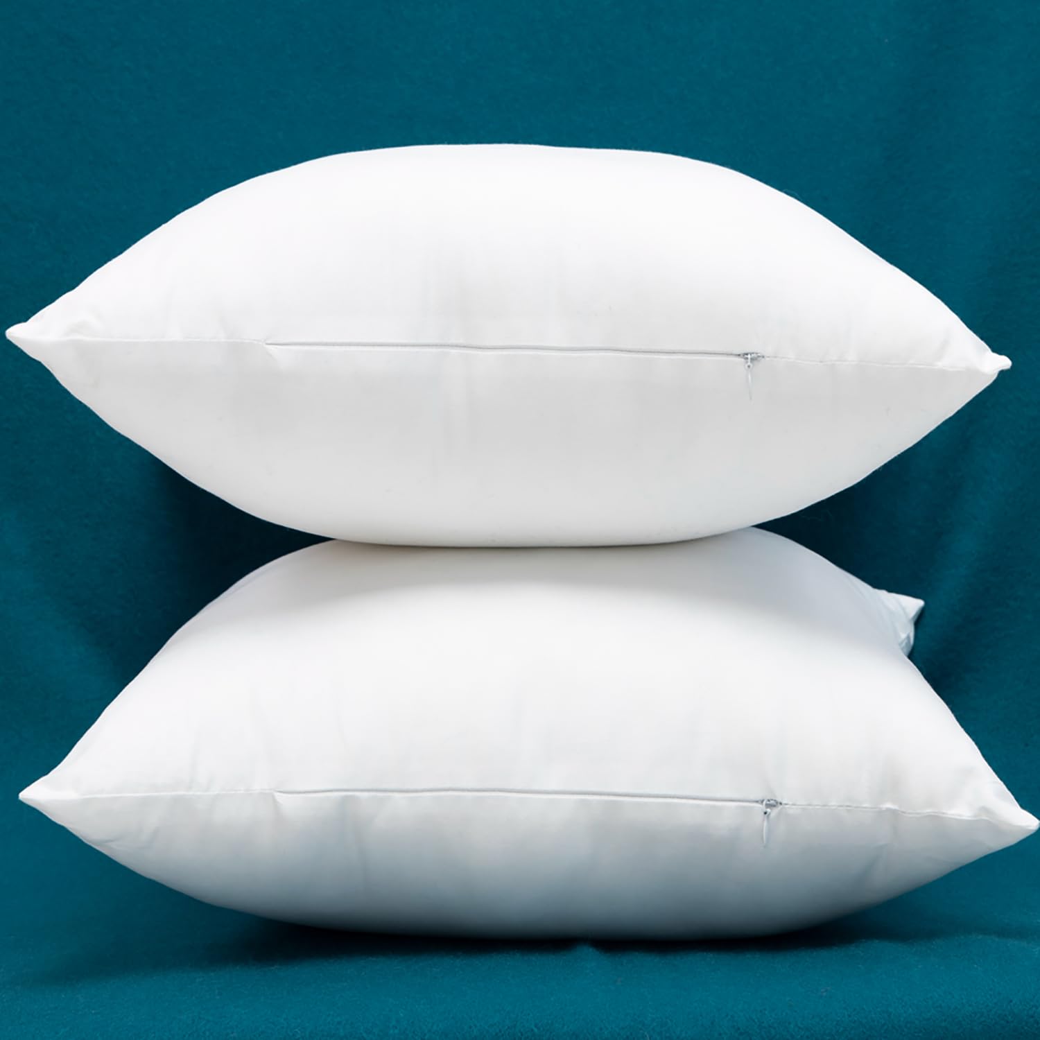 Premium Set of 2 Extra Full & Thick Cotton Throw Pillow Inserts - 18x18 Inch Down Alternative Cushion Fillers for Sofa, Bed & Home Decor - Soft & Plush Decorative Pillow Covers for Living Room, Bedroom & Dorm