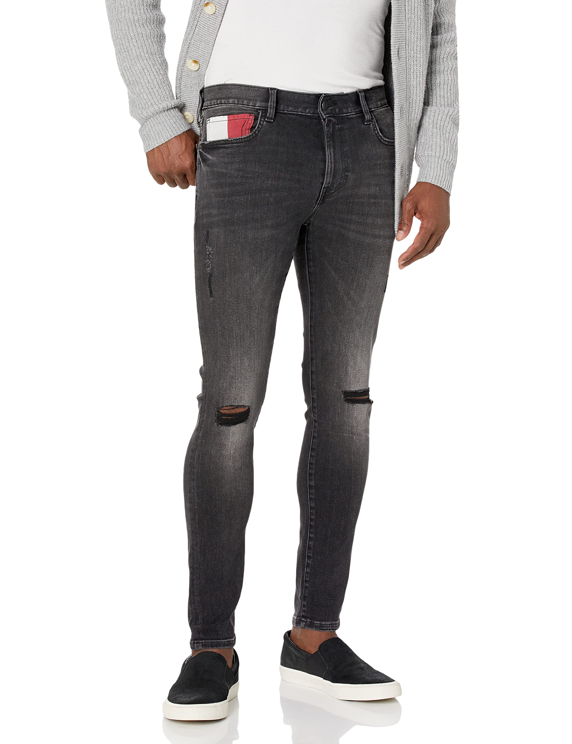Tommy Hilfiger Men's Skinny Fit Jeans - Slim Stretch Denim Pants for Casual & Night Out | Comfortable & Stylish Men's Fashion