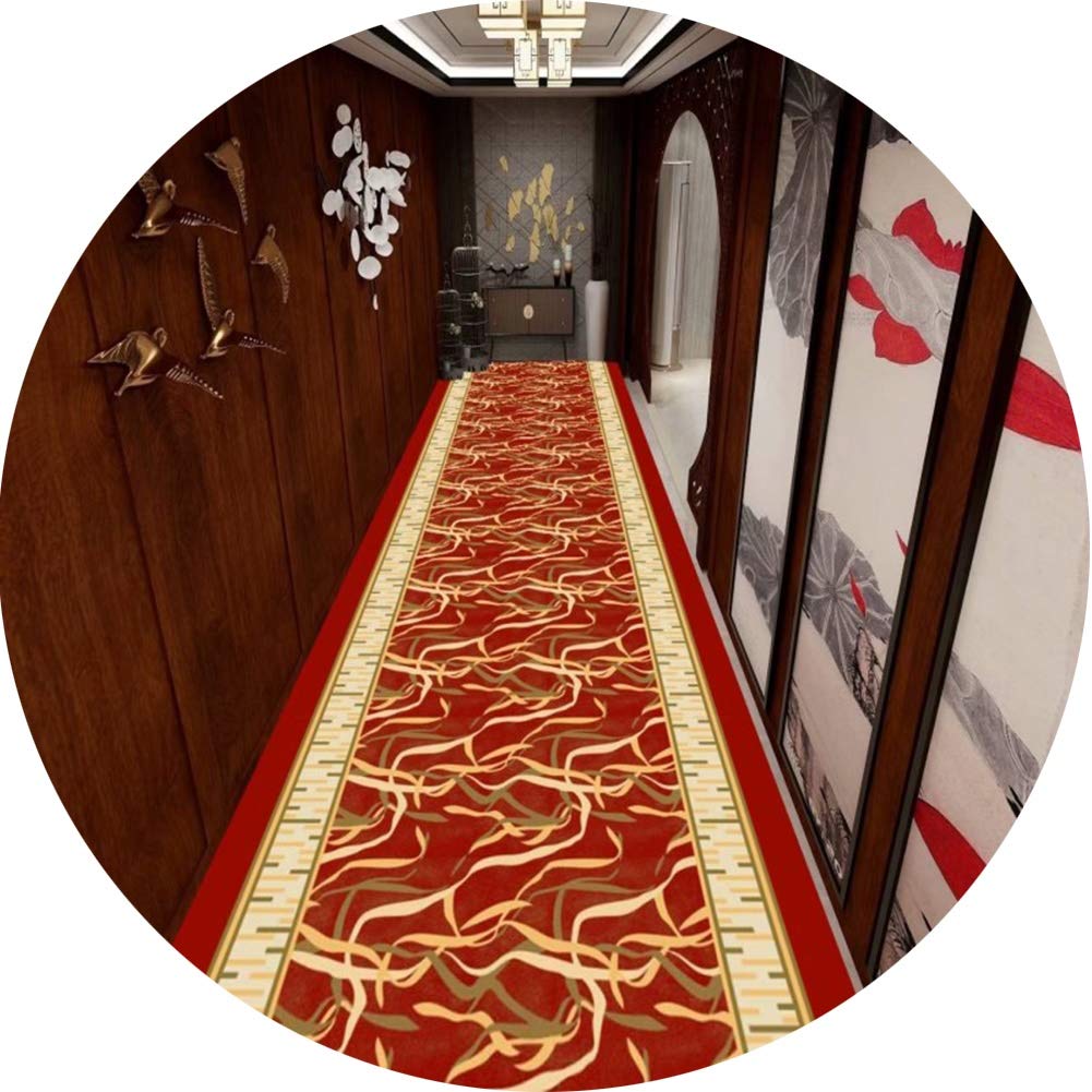 Custom Red Runner Rug - Non-Slip Washable Hallway Carpet for Kitchen, Bedroom, Entryway & Wedding Aisle | European Design Home Decor (100×500cm) - Perfect for Indoor Spaces & Special Events