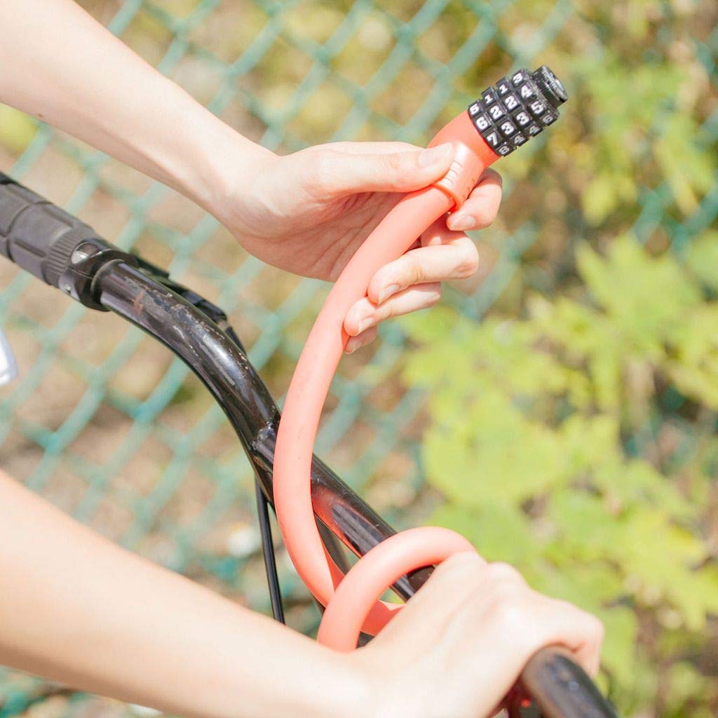 1970 Twistable Steel Memory Cable Bike Lock - Keyless Resettable 4-Digit Combination - Heavy Duty Anti-Theft Security for Commuter Bicycles, Kids Bikes & Scooters - Perfect for Urban Cycling, School Campuses & Outdoor Activities