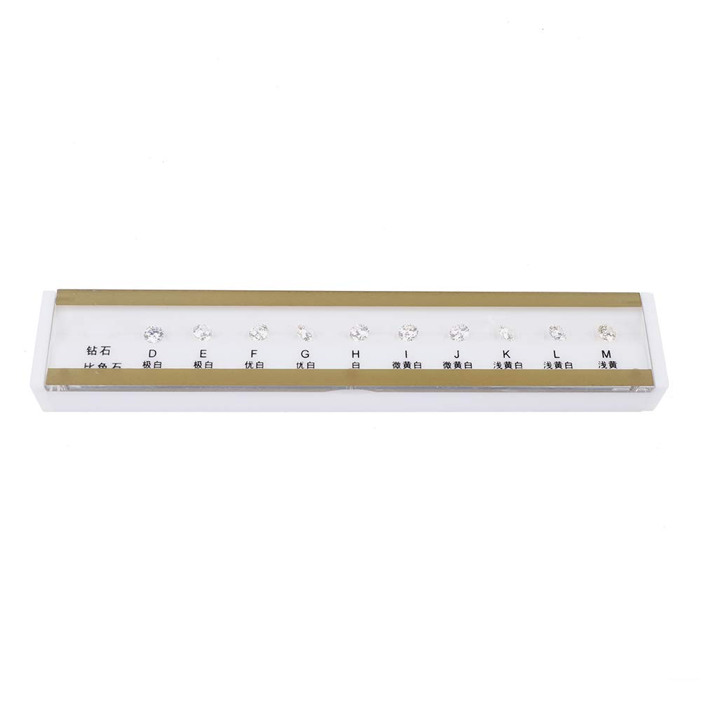 10CT Diamond Color Grading Grader Set - Professional D-M Color Tester Tool with 6.5mm White Diamonds for Jewelry Appraisal, Gemstone Evaluation & Diamond Certification (Ideal for Jewelers, Gemologists & Diamond Traders)