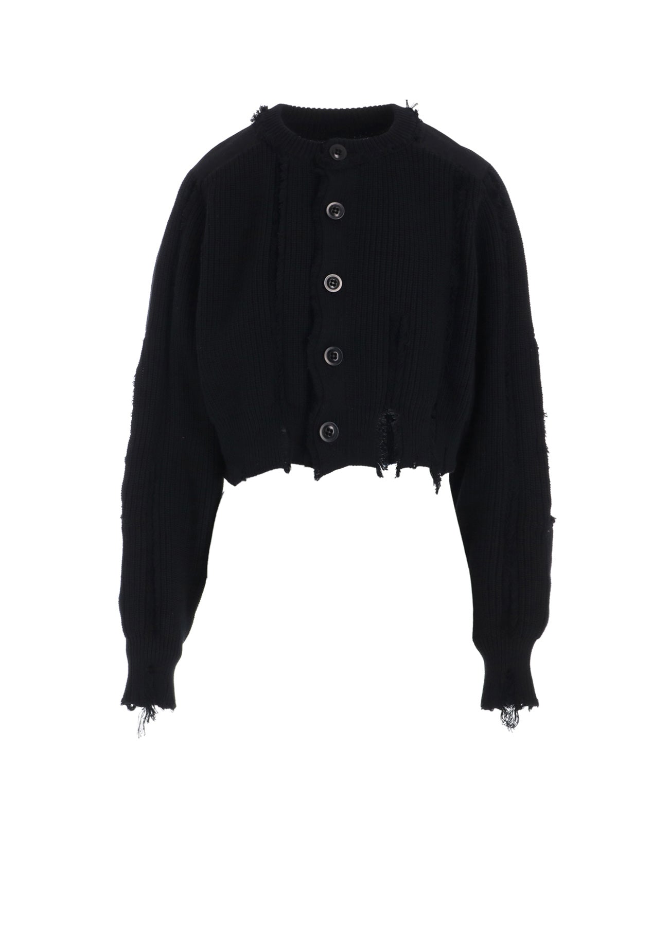 Distressed Cotton Crewneck Knit Cardigan for Women - Soft & Comfortable Pullover Sweater for Casual Wear, Layering, and Fall Fashion