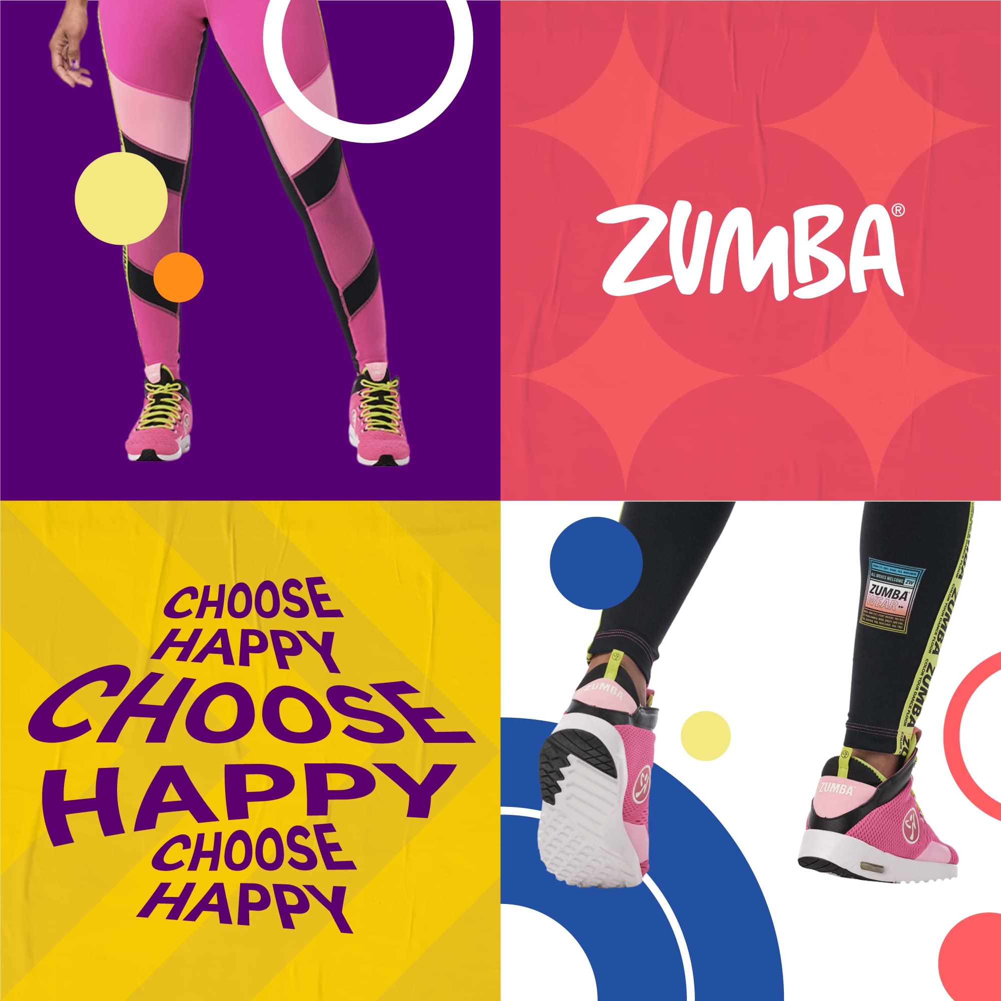 ZUMBA Women's Air Boost Sneakers - Lightweight Low-Top Dance Shoes for Women | Comfortable & Supportive for Zumba, Dance Fitness, Workouts & Casual Wear