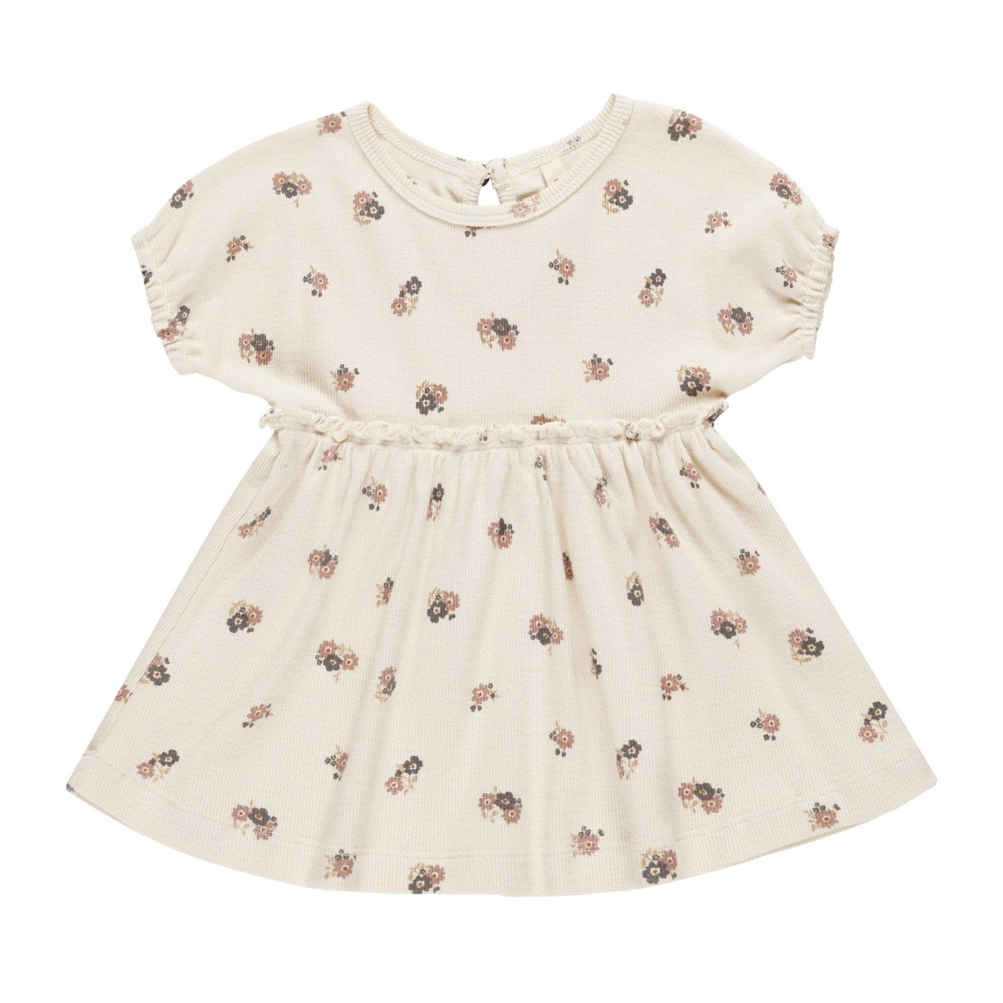 Annie Dress with Wild Flowers Print - Natural Cotton Fabric - Final Sale - Perfect for Summer Outings & Beach Vacations