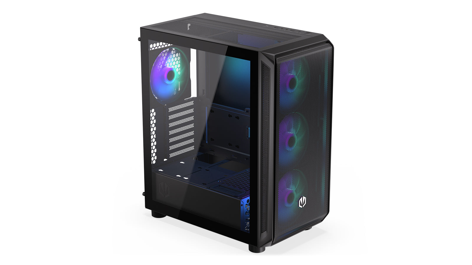 Endorfy Arx 500 ARGB Mid-Tower ATX PC Gaming Case - High Airflow, Tempered Glass, RGB Lighting (EY2A011) - Perfect for Gaming Rigs & Streaming Setups
