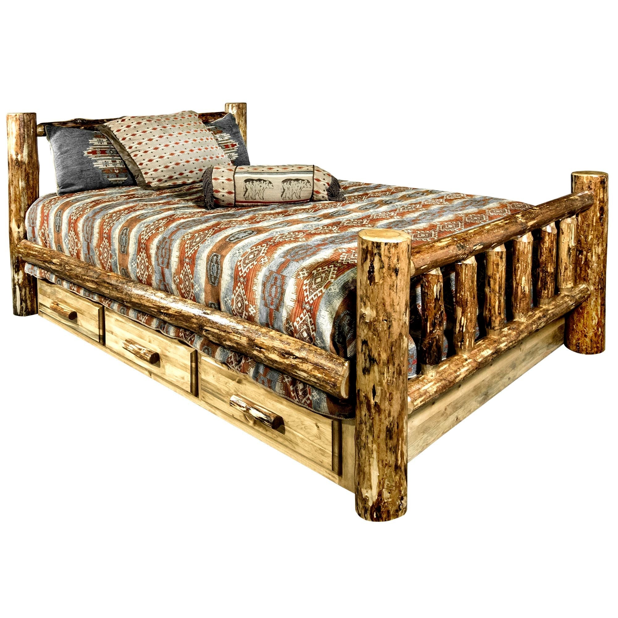 Glacier Country Storage Bed Frame with Underbed Drawers - Perfect for Small Bedrooms, Guest Rooms & Dorm Organization