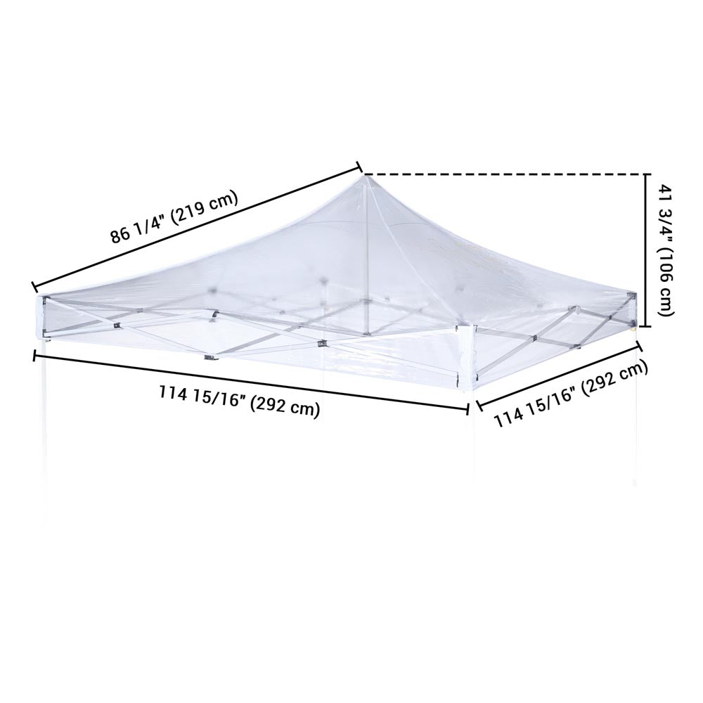 TheLAShop 10x10 EZ Pop Up Tent Canopy Replacement Top (9'7x9'7) - Durable & Waterproof Instant Shelter Cover for Camping, Beach, Picnics, Outdoor Events & Farmers Markets