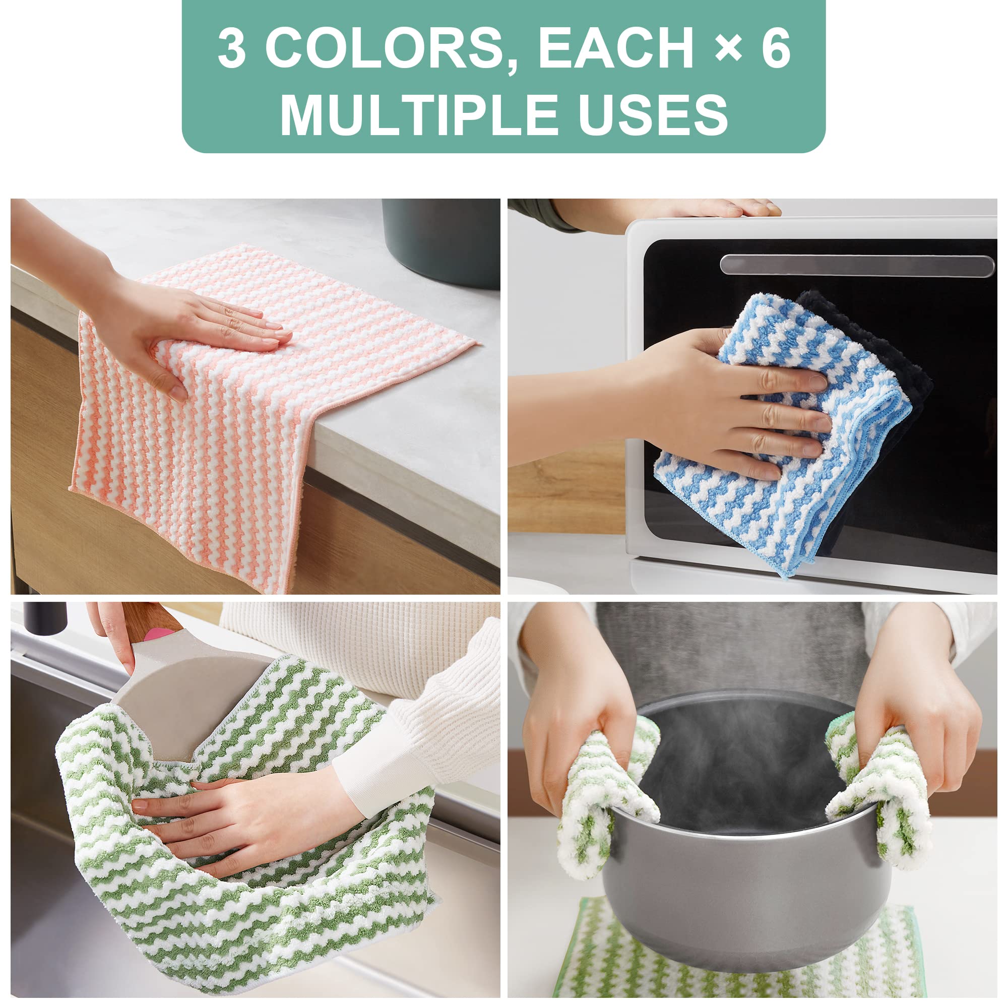 JOYMOOP Mop and Bucket Set with Wringer - 18pcs Microfiber Cleaning Cloths for Floors & Kitchen | Heavy-Duty Household Cleaning Tools for Tile, Hardwood & Laminate Floors