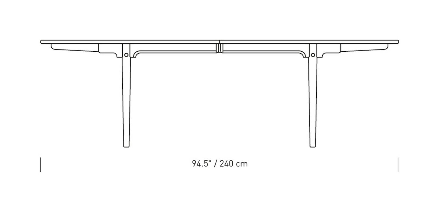 CH339 Modern Dining Table Set - 6 Seater Wooden Kitchen Table with Extendable Leaf for Family Gatherings & Dinner Parties
