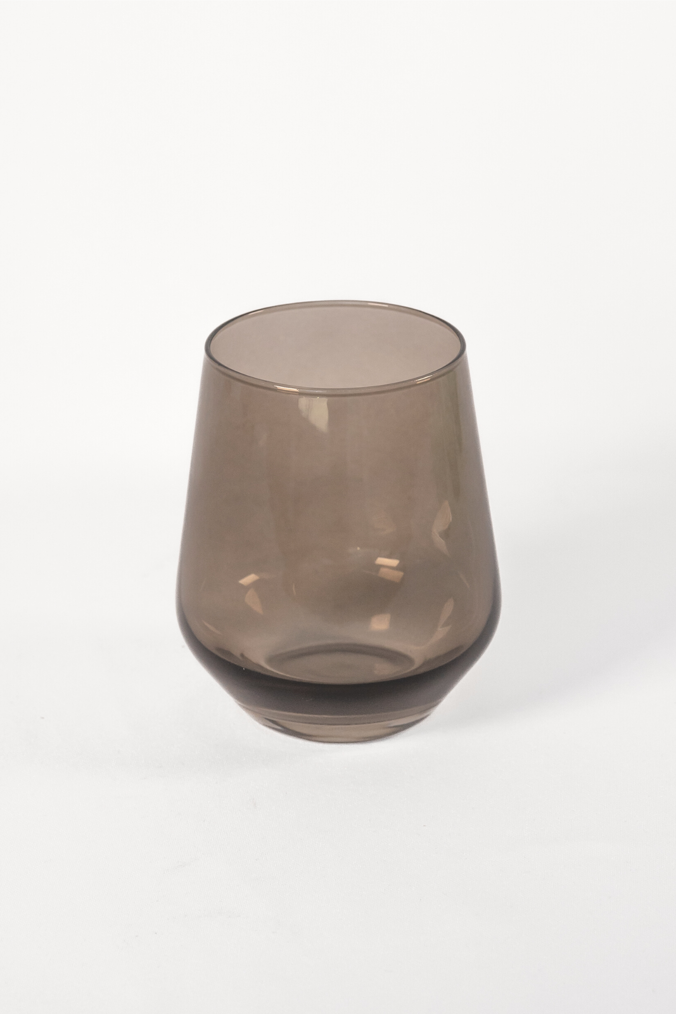 Estelle 6-Piece Stemless Wine Glass Set in Gray Smoke - Elegant & Durable for Red, White, and Sparkling Wine - Perfect for Dinner Parties, Gifts, and Home Entertaining