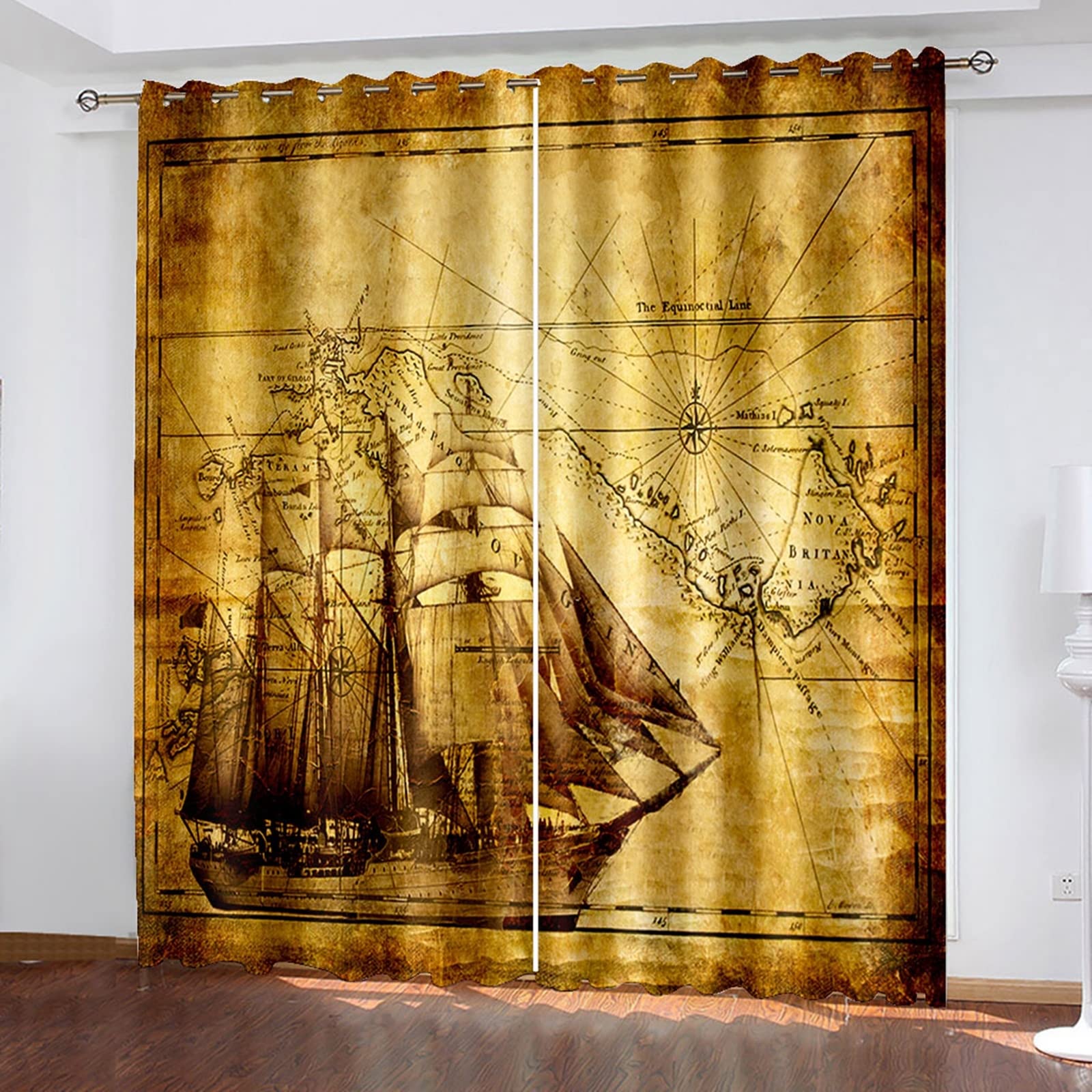 Brown Blackout Curtains for Bedroom - 108