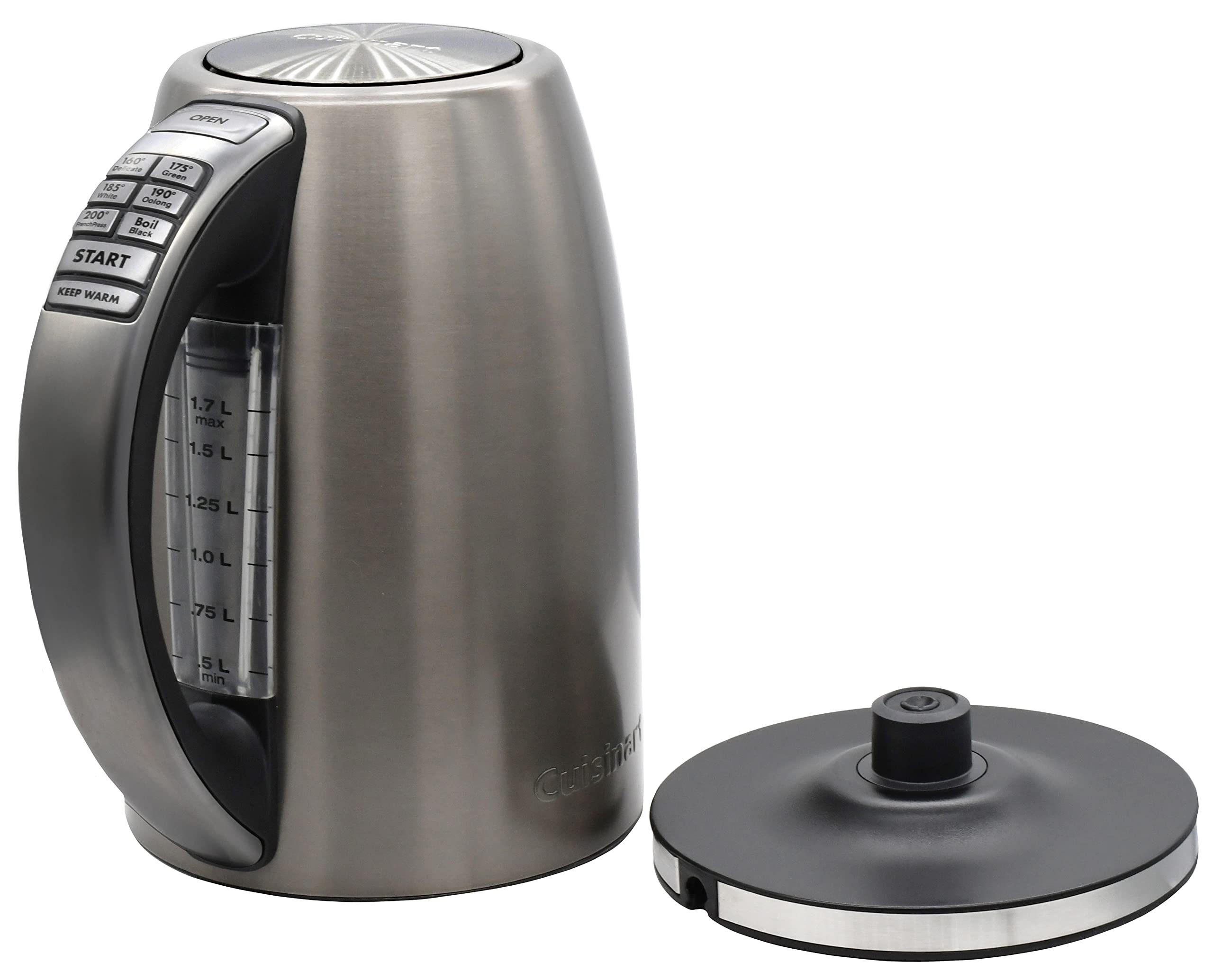 Cuisinart CPK-17 1.7L Stainless Steel Cordless Electric Kettle with PerfecTemp Technology - Graphite - Fast Boiling for Coffee, Tea & Instant Meals - Perfect for Home, Office & Dorm Use