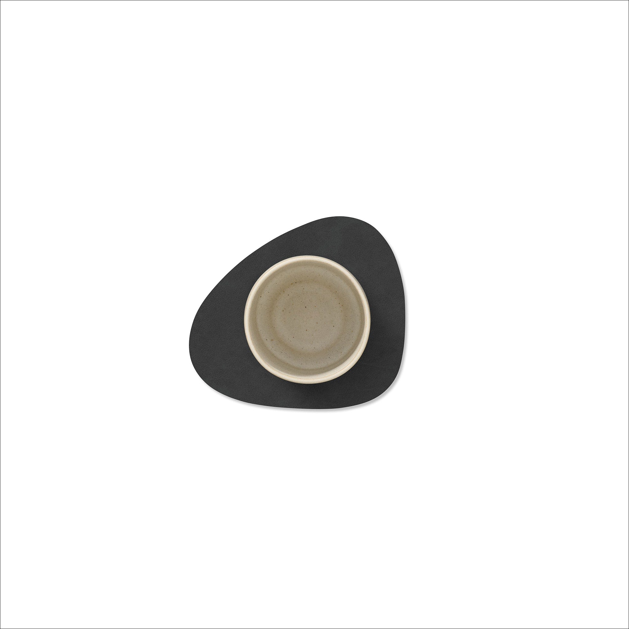 LIND DNA Nupo Curve Coaster Set - 4 Pack Black Non-Slip Drink Coasters for Coffee Table, Bar, and Home Decor - Perfect for Protecting Furniture from Water Rings and Stains