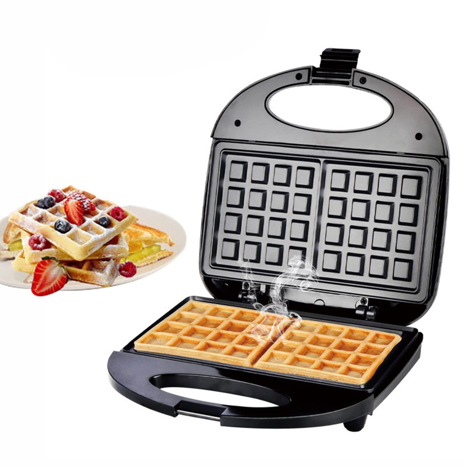 Non-Stick Panini Press Grill - 750W Electric Sandwich Maker & Grilled Cheese Maker with Detachable Plates, LED Indicator & Insulated Handle - Perfect for Home, Office & Restaurant Use