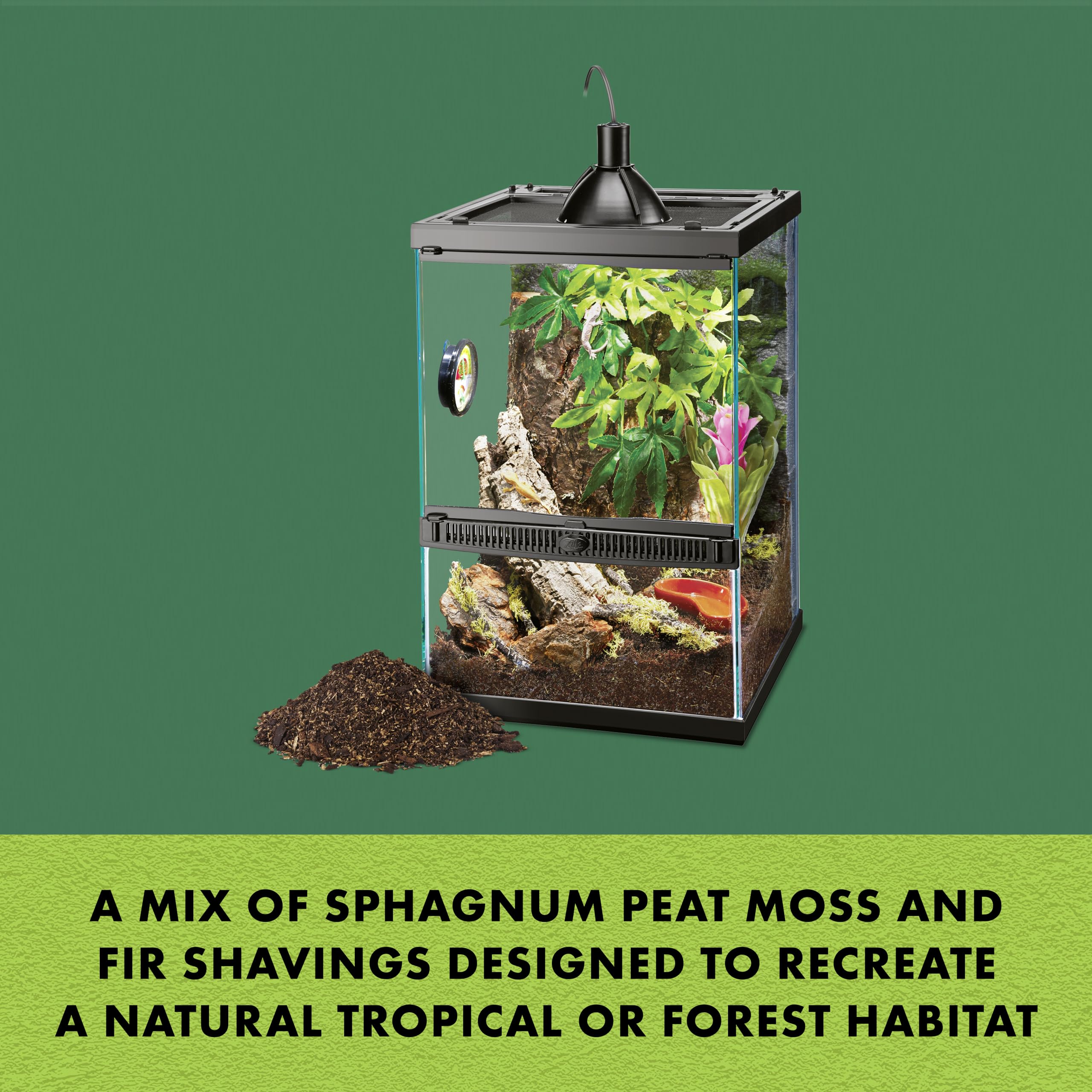 Zilla Reptile Terrarium Bedding Substrate - Natural Jungle Mix for Lizards & Snakes - 8 Quart - Ideal for Tropical Habitat & Terrarium Decor