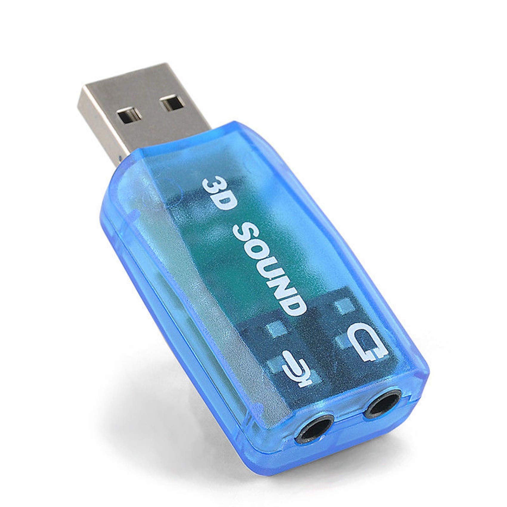 Sefdrert 2-in-1 USB to 3.5mm Headphone & Microphone Adapter - 3D Stereo Sound Card for PC, Laptop, Gaming & VoIP Calls - Plug & Play Audio Converter for Streaming, Recording & Online Meetings