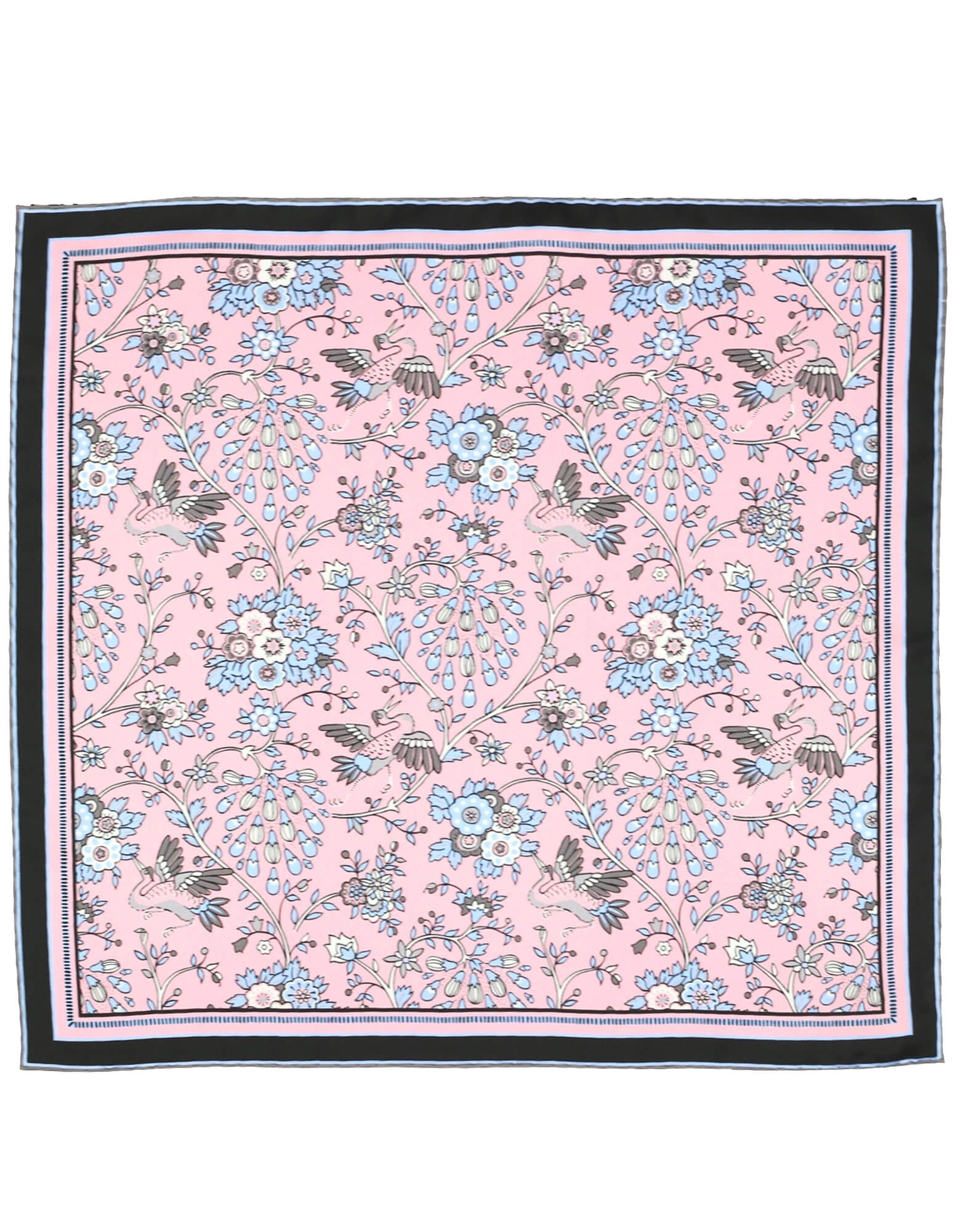 DÉCLIC Waterdale Floral Pocket Square for Men - Elegant Pink Silk Handkerchief for Suits, Weddings & Formal Events