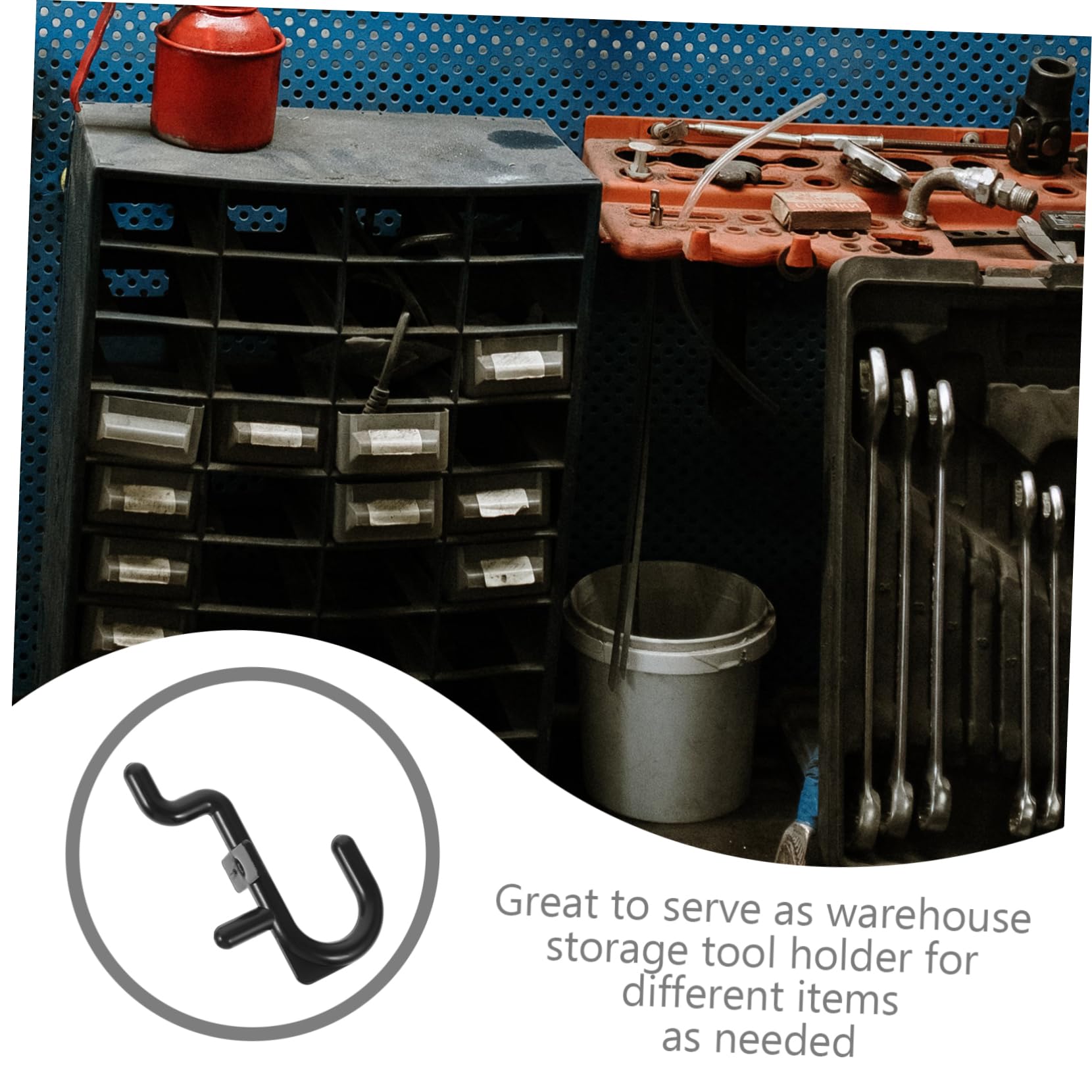 FELTECHELECTR 20-Piece Heavy Duty Plastic Pegboard Hooks Set - Durable Garage & Home Organization Hooks for Tools, Kitchen Utensils, and Workshop Storage