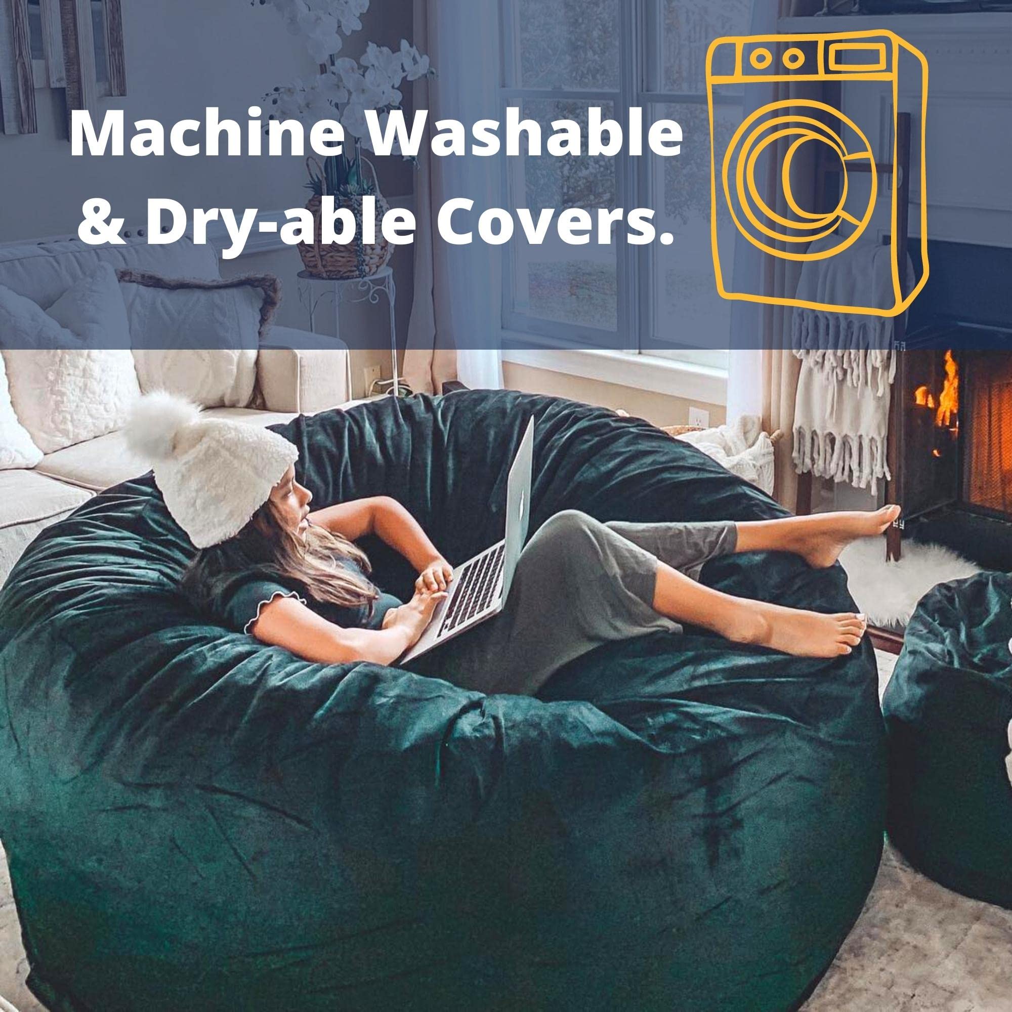 ULTIMATE SACK Oversized Corner Bean Bag Chair for Adults - Burgundy Suede Lounge Furniture | Perfect for Living Rooms, Game Rooms & Dorm Relaxation
