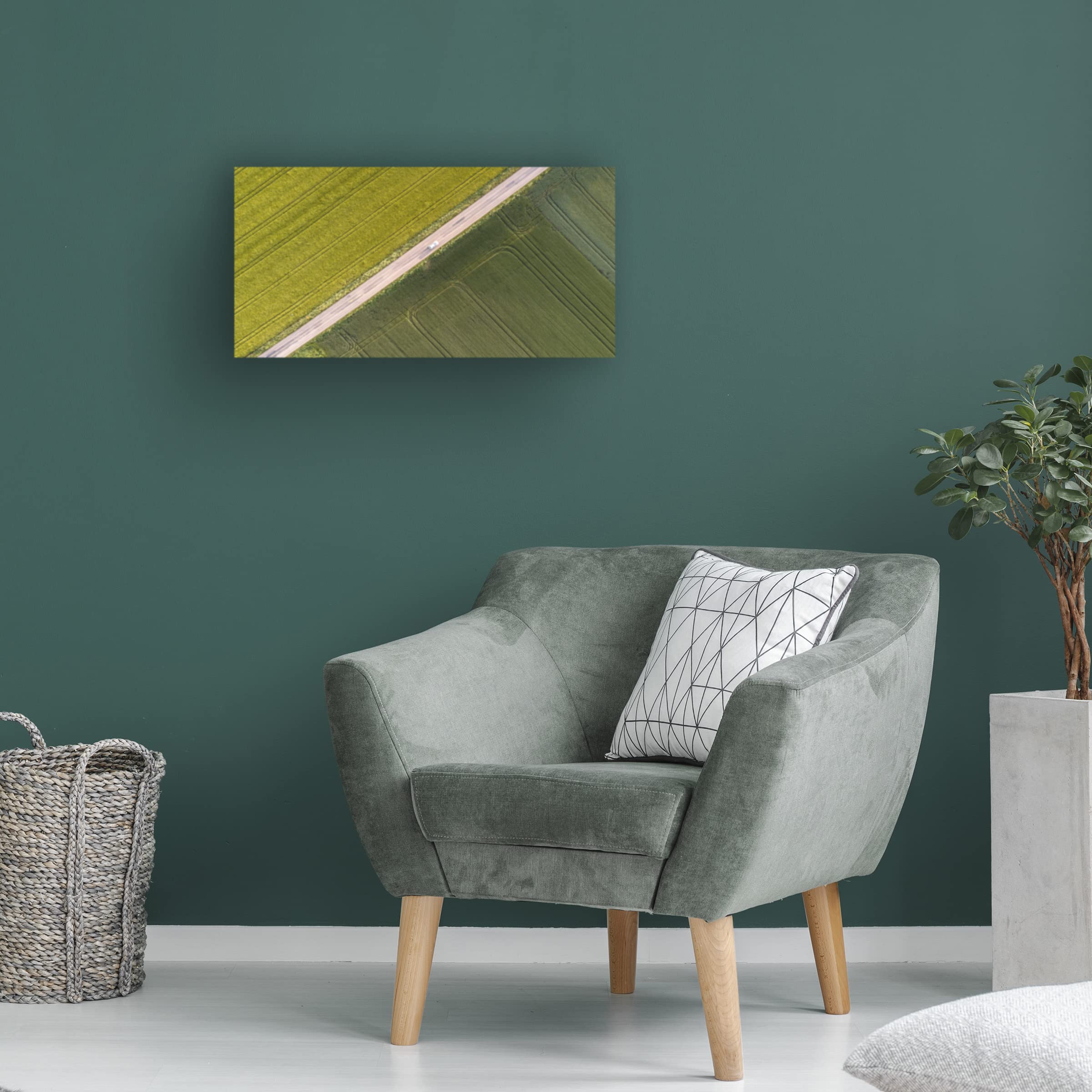 Trademark Fine Art 'Lines' Abstract Canvas Painting by Stephanie Kleimann - Modern Wall Art for Living Room, Bedroom & Office Decor