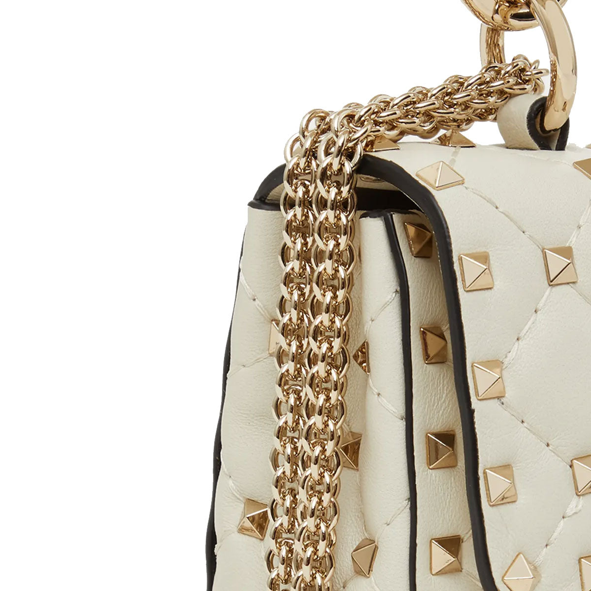 Stylish Spike Shoulder Bag Small in Ivory - Trendy Crossbody Purse for Women, Perfect for Daily Use, Shopping & Night Out