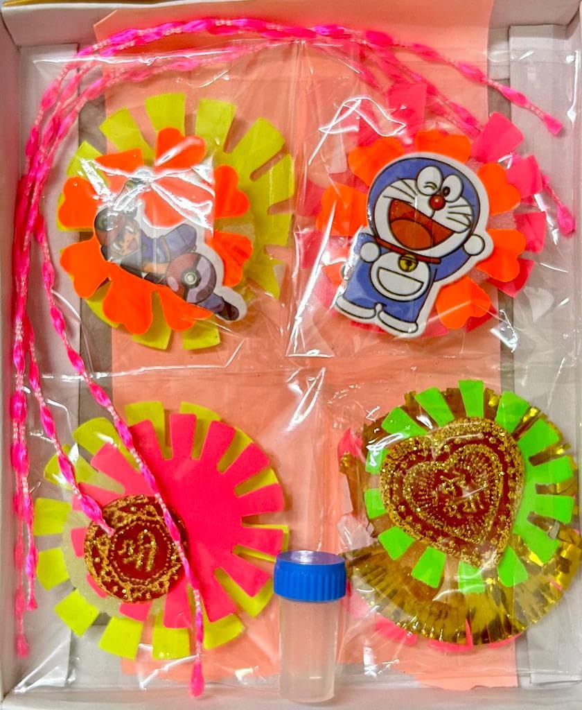 KHUSHA CREATIONS Rakhi Making Kit - DIY Craft Kit for Rakshabandhan, School Projects & Gifts for Brother | Perfect for Festival Celebrations, Sibling Bonding & Creative Activities