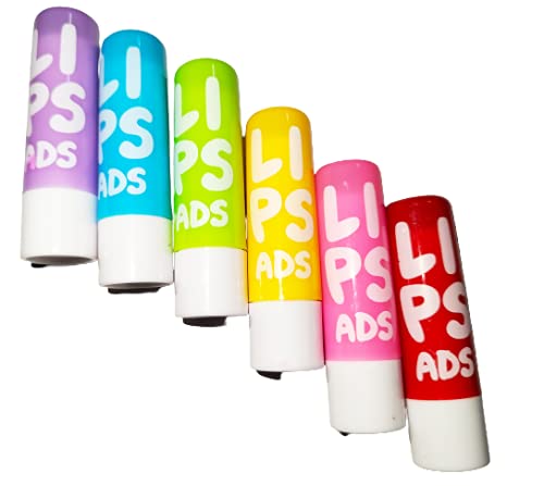 3 Pack Fruit Flavored Lip Balm for Dry, Damaged & Chapped Lips - Long Lasting Moisturizing Lip Butter - Perfect for Winter Care, Daily Makeup & On-the-Go Hydration
