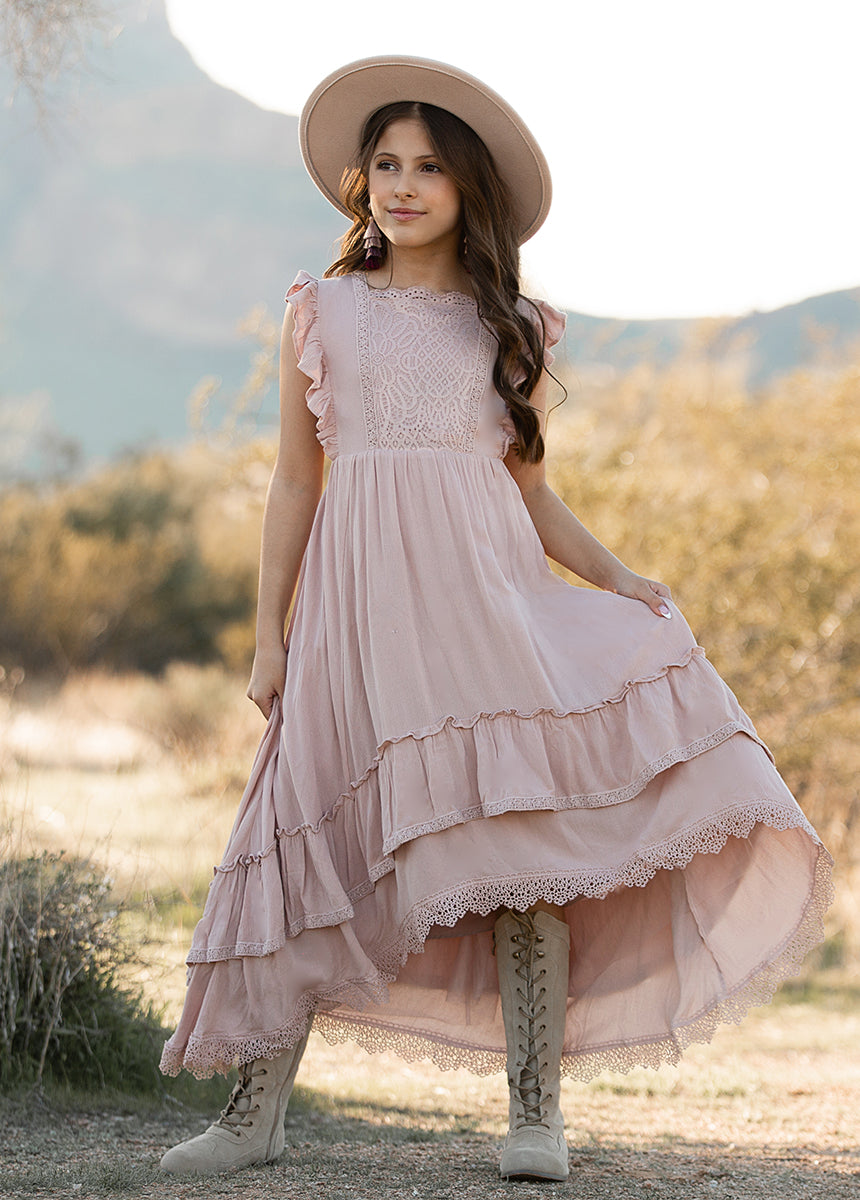 Cassia Dress in Lilac - Flowy Midi Dress for Women | Perfect for Summer Weddings, Beach Vacations & Date Nights