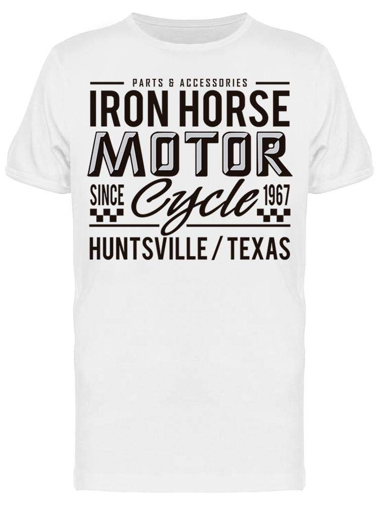 Smartprints Iron Horse Motorcycle T-Shirt for Men - Vintage Biker Graphic Tee - Casual & Riding Apparel for Motorcycle Enthusiasts