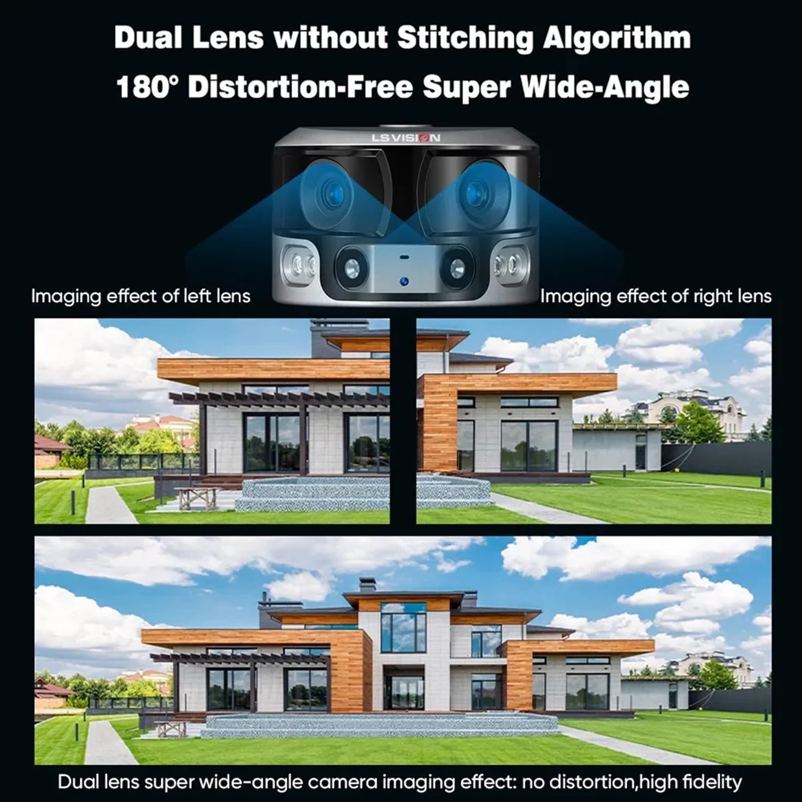 4K 8MP Wireless Outdoor Security Camera with Dual Lens, 4G Solar Power, 180° Ultra Wide View, PIR Human Detection & 4X Zoom - Ideal for Home Security, Night Vision Monitoring (4G No Card Required) - Perfect for Backyard, Garage & Driveway Surveillance