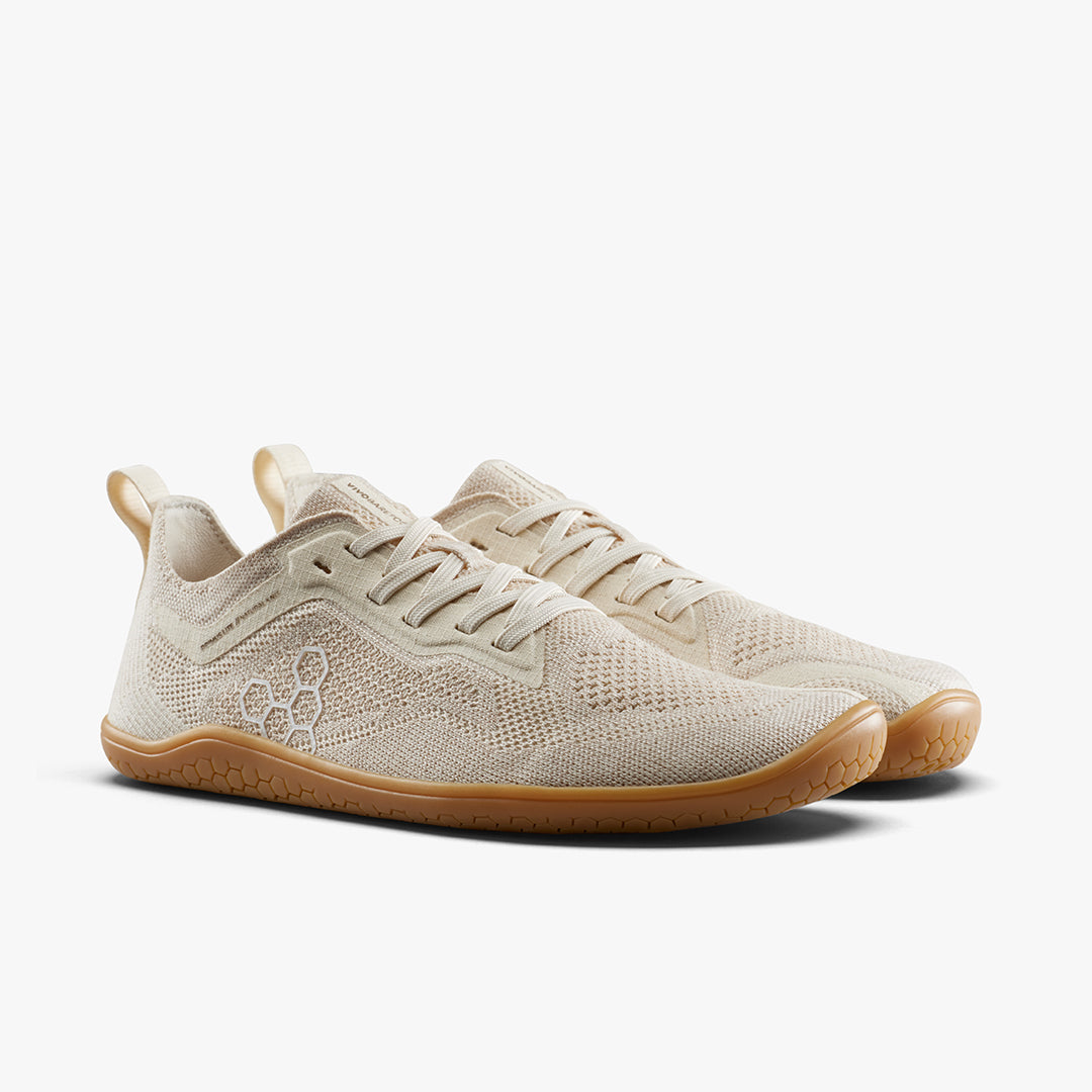 Vivobarefoot Women's Primus Lite Knit Natural - Barefoot Shoes for Women | Lightweight & Flexible Minimalist Footwear | Perfect for Running, Yoga & Everyday Wear