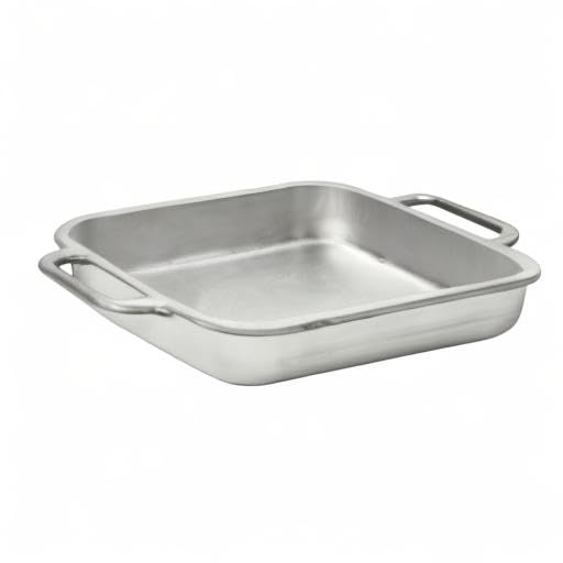 IMUSA 13.5x10 Inch Heavy Duty Cajun Cast Aluminum Roaster & Baking Pan - Perfect for Oven Roasting, Grilling, and Cajun Style Cooking