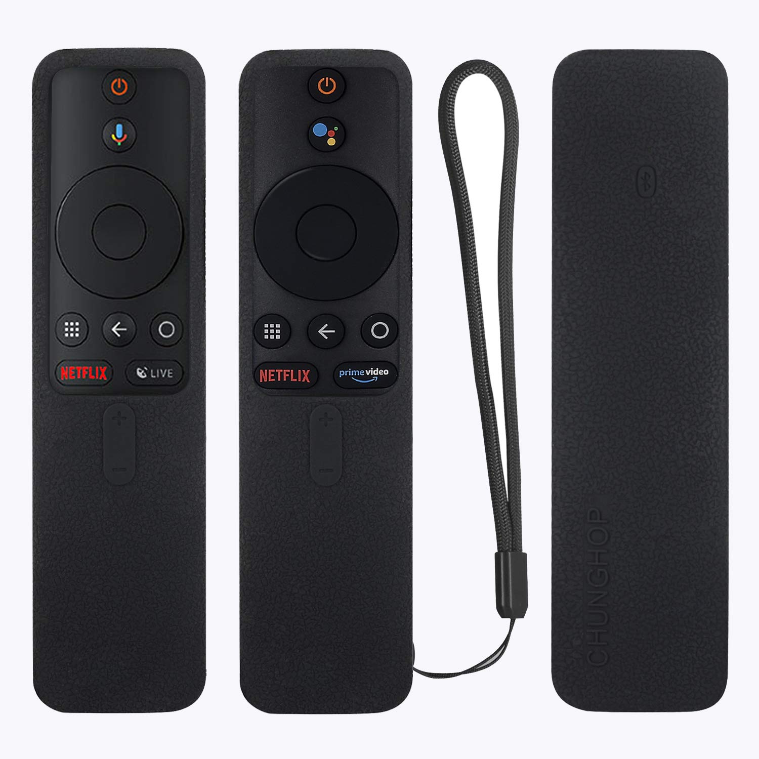 Shockproof Silicone Remote Cover for XIAOMI MI Box S & 4X - Anti-Slip Anti-Lost Remote Case with Lanyard (Black) - Perfect for Home Entertainment & TV Streaming Protection