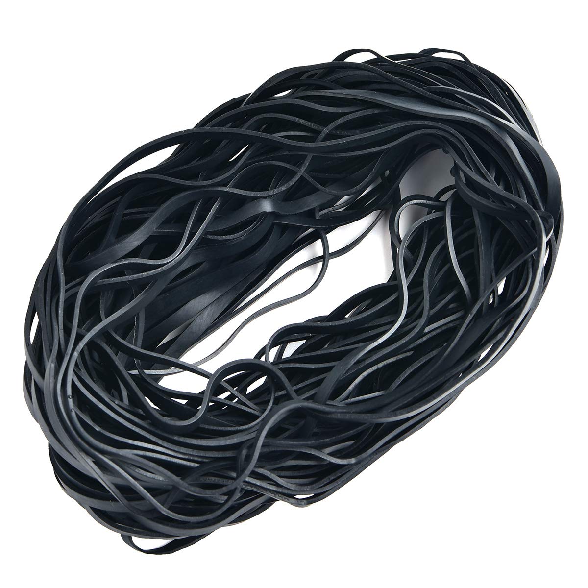 Coopay 120-Piece Large Rubber Bands Set (8-Inch Black) - Heavy Duty Elastic Bands for Office Supplies, File Folders, Trash Cans & Cat Litter Boxes | Perfect for Organizing, Securing Lids & Household Use