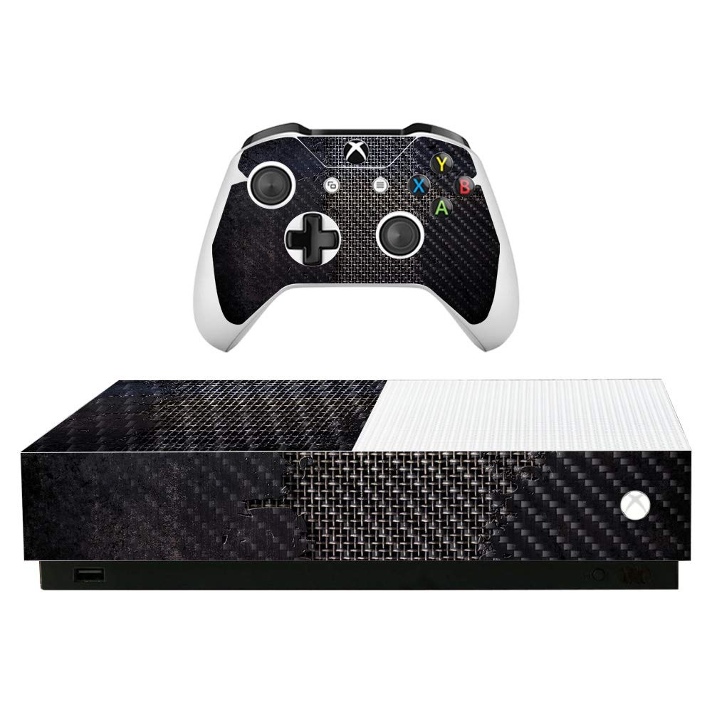 Premium Carbon Fiber Skin for Microsoft Xbox One S All-Digital Edition - Protective & Durable Textured Cover | Easy to Apply, Remove & Change Styles | Made in USA | Perfect for Gaming Protection & Customization