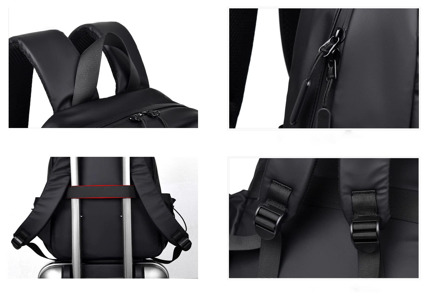 Waterproof Laptop Backpack for Men - Durable & Stylish 15.6 Inch Computer Backpack with USB Charging Port - Perfect for Work, Travel & College (Black)