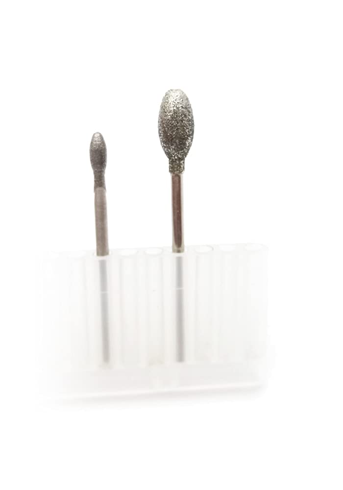 8 Pcs 400 Grit Fine Polishing Diamond Coated Grinding Tips - 2.35mm Mandrel Diamond Mounted Carving Tools for Rotary Tools (G Type Egg Shape) - Perfect for Jewelry Making, Metal Polishing & DIY Crafts