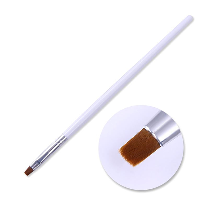 Professional Gel Nail Brush with Black/White Handle - Size #6 for Acrylic & Gel Nail Art - Perfect for DIY Manicures & Salon Use