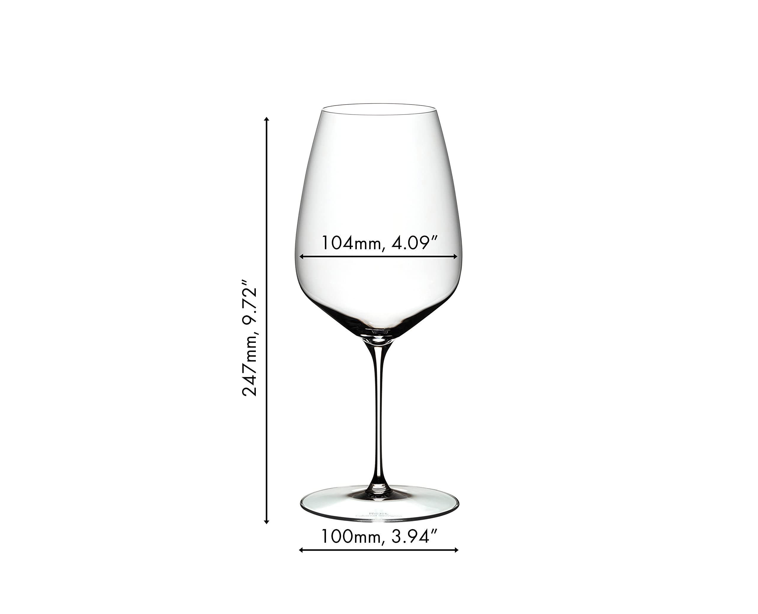 Riedel Veloce Cabernet Sauvignon Wine Glasses Set of 2 - Premium Crystal Red Wine Glasses for Fine Dining & Entertaining