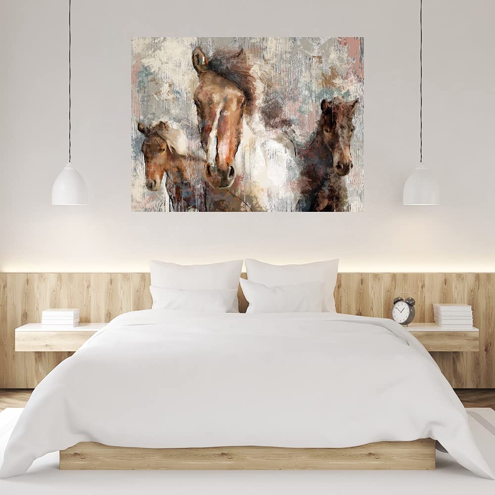 Wild Nature Fine Art Canvas Wall Decor - Hand Painted Landscape Painting for Living Room, Bedroom, Office - Ready to Hang 43x32 Inches - Perfect for Home, Office & Commercial Spaces