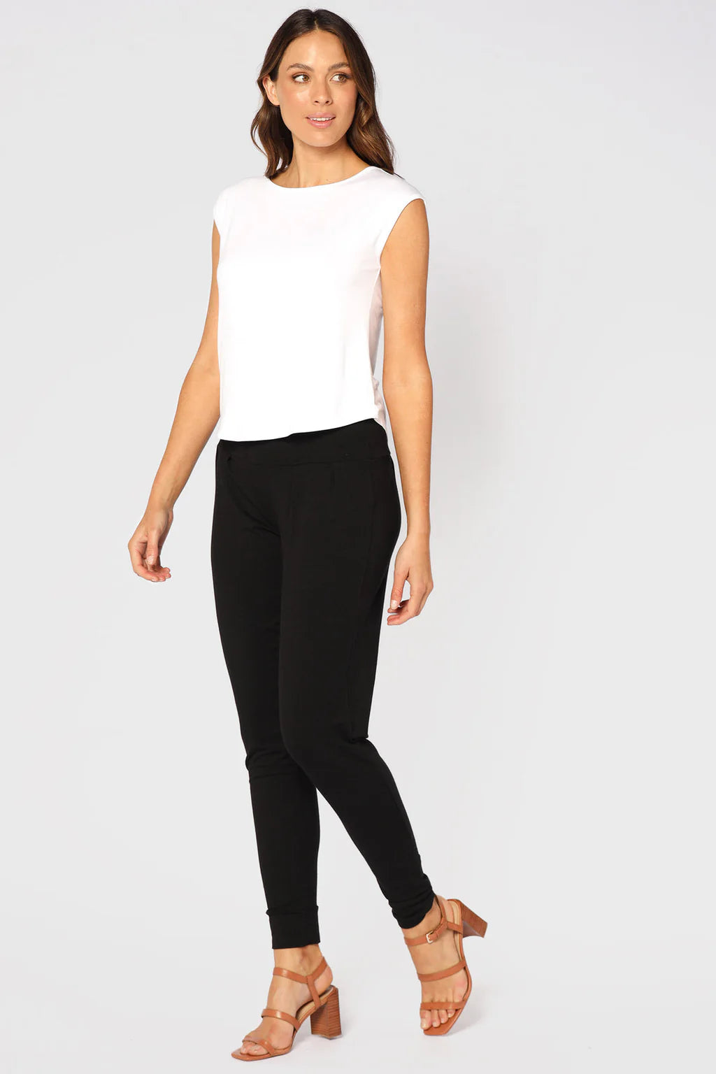 Comfortable Bamboo Slouch Pants for Women - Soft Black Lounge Pants for Yoga, Home & Casual Wear