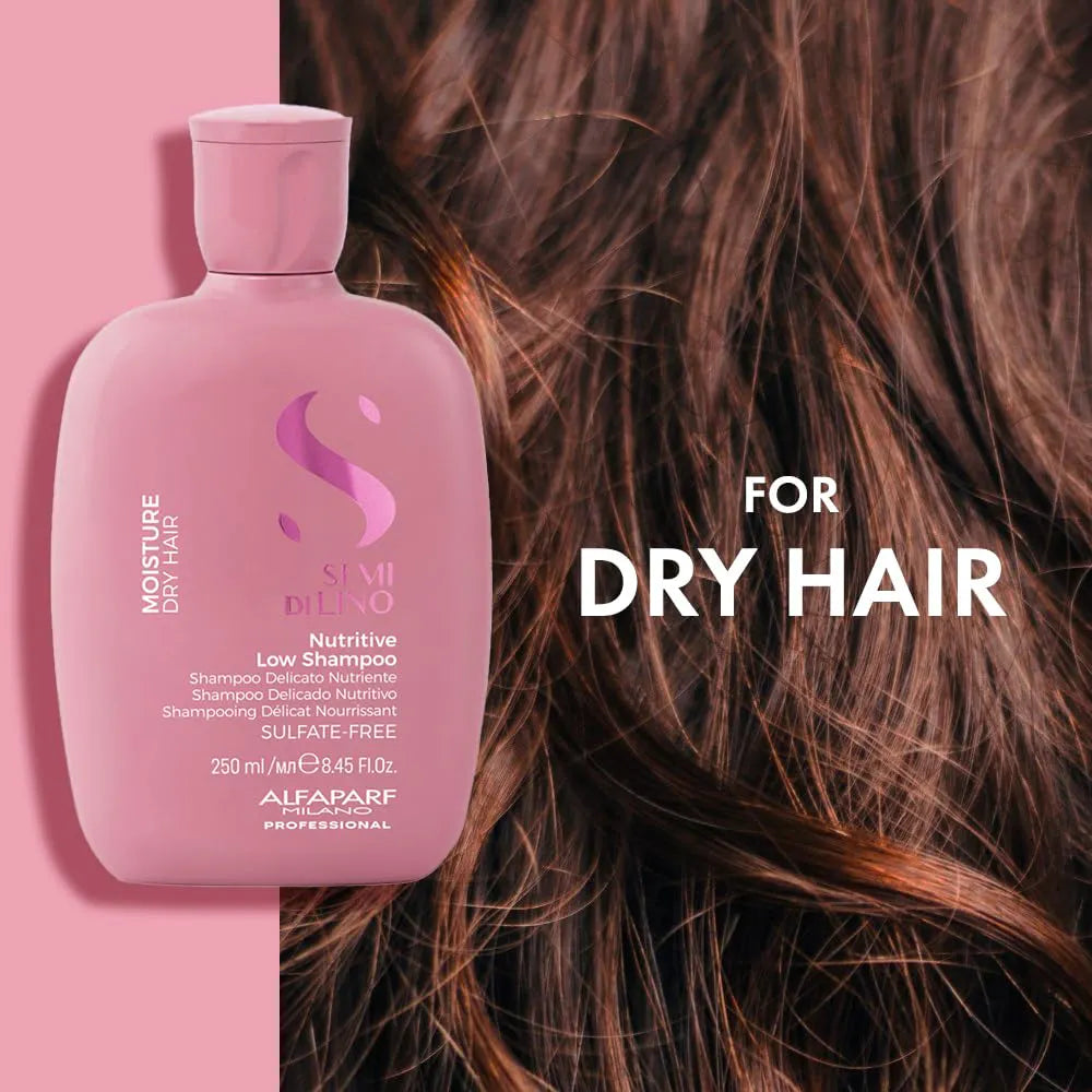 Alfaparf Milano Semi Di Lino Moisture Nutritive Low Shampoo & Leave-In Conditioner Set - 1 Liter Duo for Dry, Damaged Hair - Salon Quality Hydration for Smooth, Shiny Hair at Home