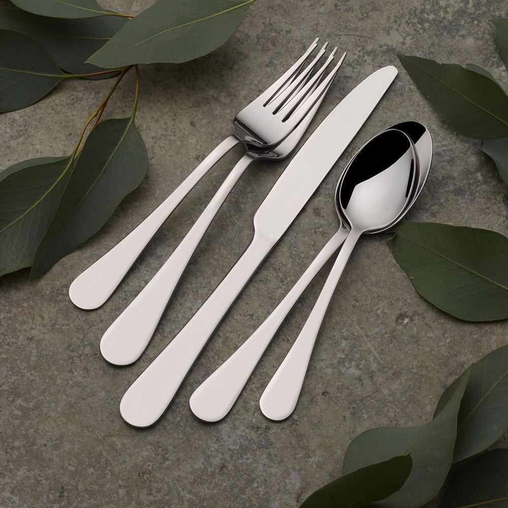Symmetry 20-Piece Stainless Steel Flatware Set - Service for 4 - Elegant Silverware for Dining, Kitchen & Entertaining - Perfect for Dinner Parties, Weddings & Everyday Use