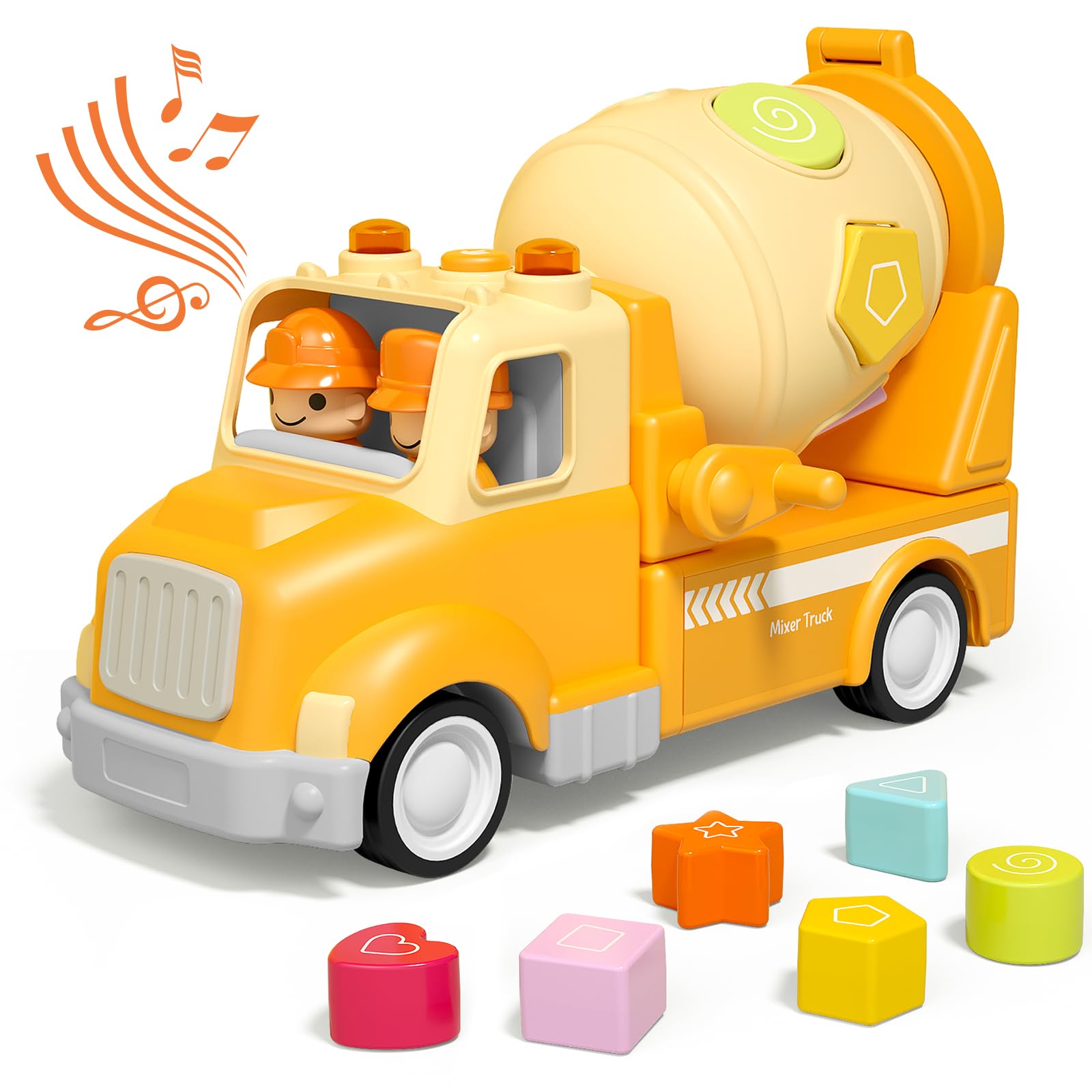 Cement Mixer Toy Truck with Light & Sound for Kids - Construction Vehicle for Toddlers 18M+ | Birthday Gift
